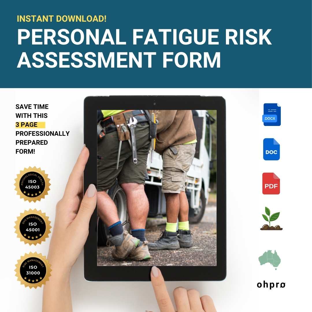 Personal Fatigue Risk Assessment Form