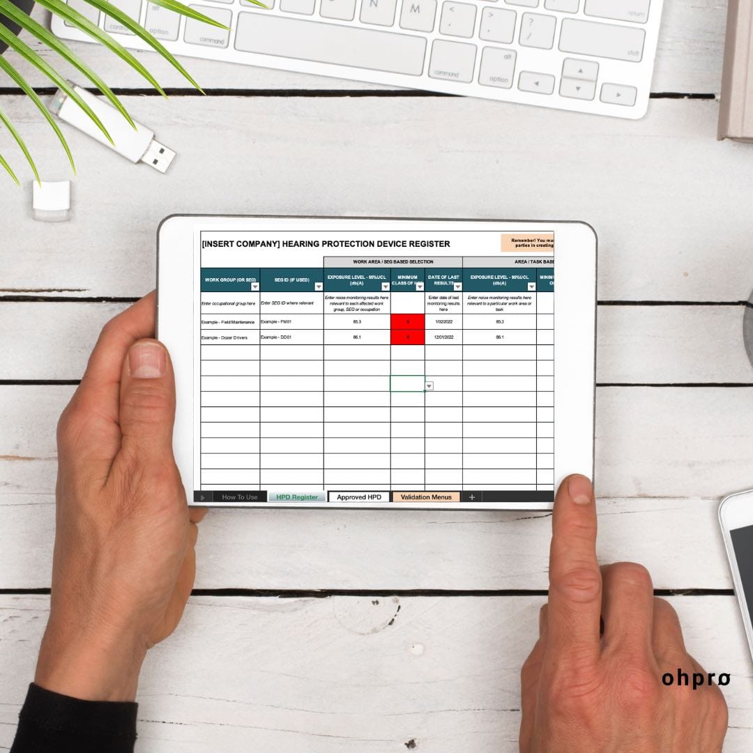 Hearing Protection Device Register
